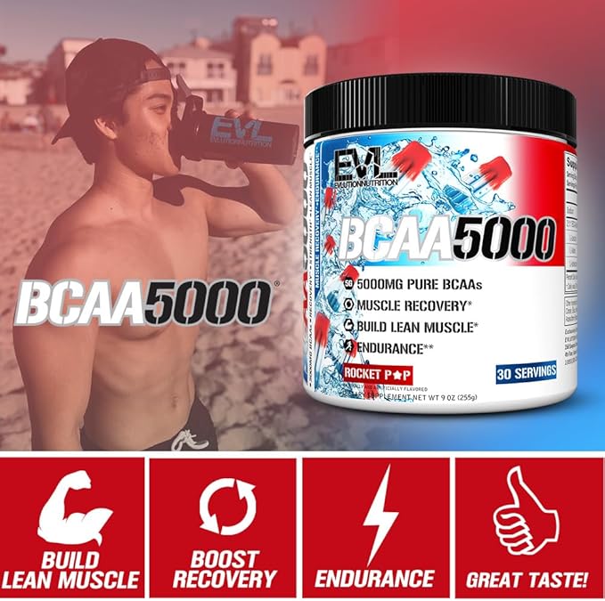 Evlution BCAAs Amino Acids Powder - BCAA Powder Supplement Post Workout Recovery Drink and Stim Free Pre Workout Energy - Branched Chain Amino Acids Supplement for Men &amp Women