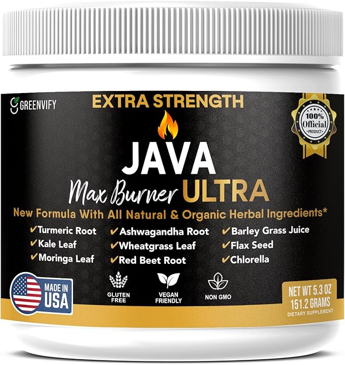 Java Max Burner Ultra Extra Strength Natural &amp Organic Herbal Ingredients 5.3 oz (5)