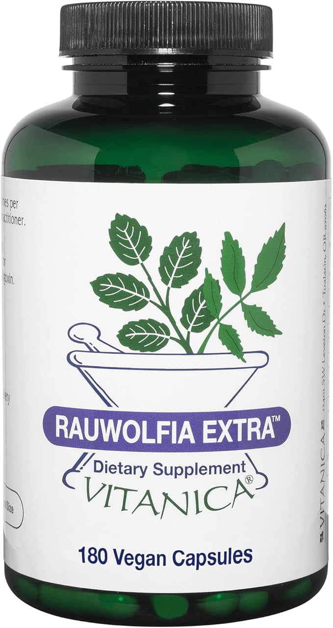 Vitanica Rauwolfia Extra Cardiovascular Support Supplement Vegan 180 Capsules