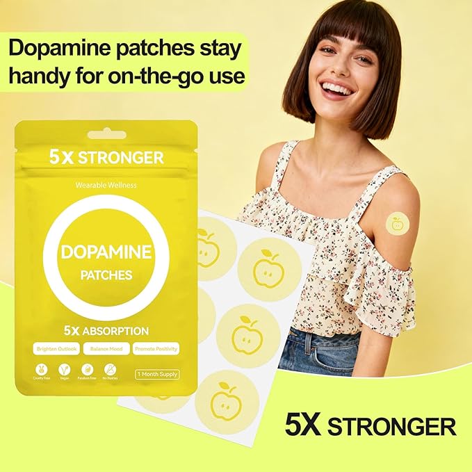 huangirl Dopamine Patches | 90 Pack (3PCS) | Vegan Plant-Based Formula - for Men &amp Women