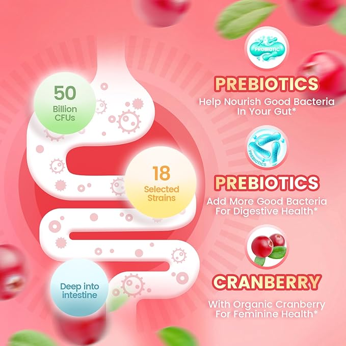 VivoNu Viginal Probiotics for Women Women Probiotic Gummies (180pcs/3bag)