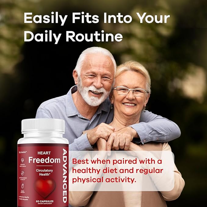 (5 Pack) Heart Freedom - Heart Freedom Capsules Official HeartFreedom Pills All Natural Ingredients - Maximum Strength Premium Advanced Formula Support Health &amp Wellness 300 Capsules for 5 Mont
