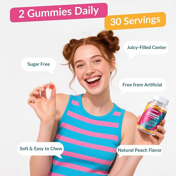 Methylated Multivitamin Gummies for Women | Women’s Multivitamin Gummies with Methylated Folate Iron Biotin &amp Inositol | Sugar Free Women’s Daily Vitamin for Energy Immune Hair &amp Skin | 12