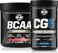 PMD Sports CG5 - Premium Creatine and L-Glutamine Powder (60 Servings) &amp PMD Sports BCAA Charged Amino Acids for Enhanced Recovery – Cherry Limeade (30 Servings)