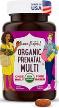 Mama Natural Organic Prenatal Vitamins for Women Vegan (30 Servings) | One A Day Prenatal Vitamins for Pregnant Women | Food Based Non-GMO &amp Gluten-Free - Pre Natal Multivitamin with Folate
