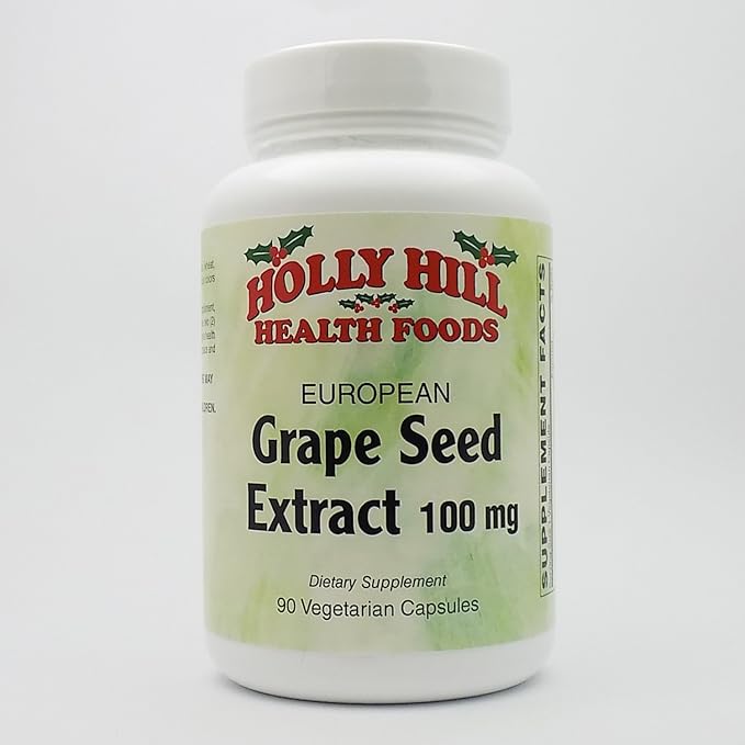 Holly Hill Health Foods European Grape Seed Extract 100 MG 90 Capsules