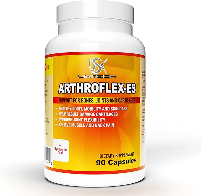 USK ARTHROFLEX-ES | Joint Support Supplement | Natural Formula with Glucosamine Chondroitin MSM and Turmeric | Supports Comfort and Flexibility | 60 Capsules