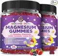 (2 Pack) Magnesium Glycinate Gummies for Kids &amp Adults Sugar Free Magnesium Glycinate 400/200mg Supplement with Chamomile Lavender L-Theanine &amp GABA B6 D3 &amp K2 for Relax Brain Immun