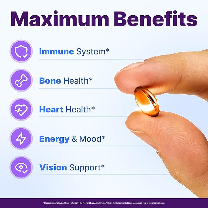 InnovixLabs Vitamin D3 K2-5000 IU Vitamin D3 Plus 600 mcg Vitamin K2 MK4 and MK7 for Max Calcium Absorption Supports Bone Immune Heart Health 3rd Party Tested Gluten Free 60 Softgels (Pack of 2)