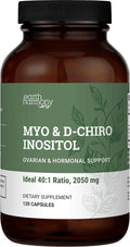 Earth Harmony Myo-Inositol &amp D-Chiro Inositol Supplement for Women Ovarian &amp Hormone Balance for Women - Supports Normal Cycles Fertility Supplement (120 Capsules)