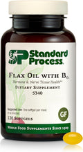 Standard Process Flax Oil with B6 - Supplement for Hormone &amp Nerve Tissue Support - Supports Brain Heart &amp Skin Skin - Gluten-Free Non-Dairy &amp Non-Soy - 120 Softgels (120 Servings)