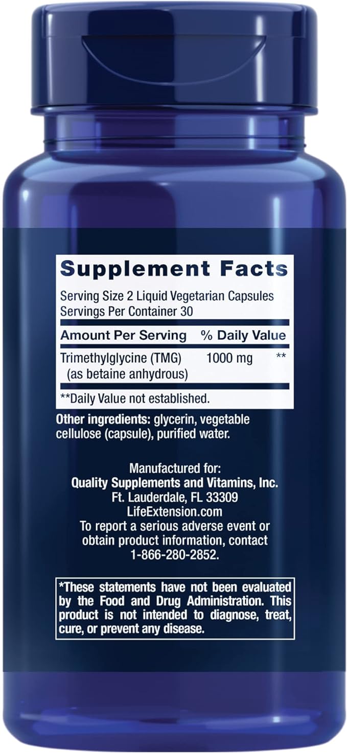 Life Extension TMG 500 mg – Trimethylglycine Supplement – Encourages Healthy Homocysteine Levels &amp N-Acetyl-L-Cysteine (NAC) Immune Respiratory Liver Health NAC 600 mg
