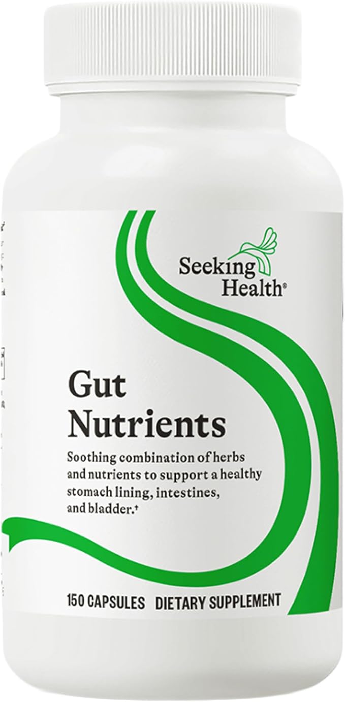 Seeking Health Gut Nutrients Digestive and Gastrointestinal Support Glutamine-Free Supplement Vegan and Vegetarian (150 Capsules)*