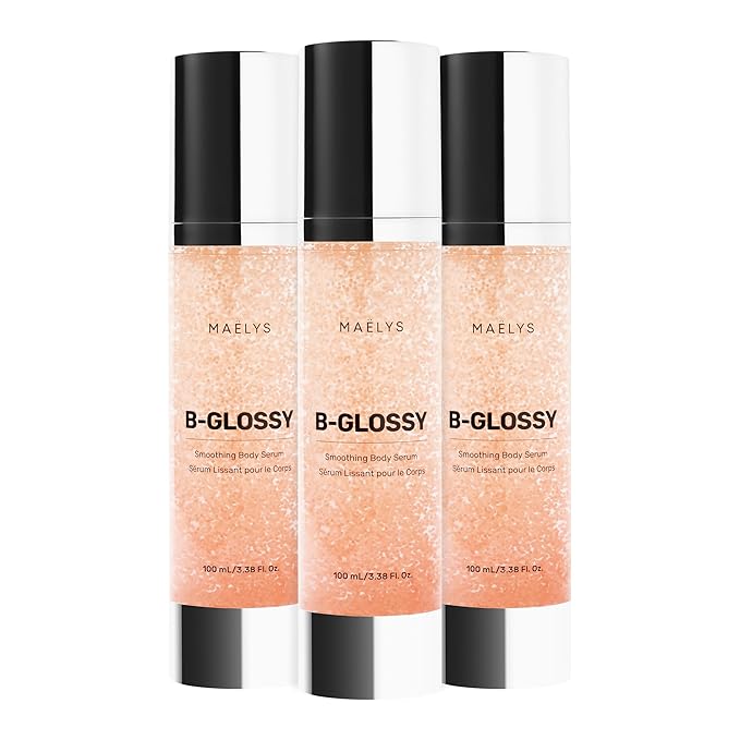 MAËLYS B-GLOSSY Smoothing Body Serum for Women - Hyaluronic Acid &amp Peptide Formula - Helps Reduce the Look of Wrinkles Texture &amp Crepey Skin - Lightweight Fast-Absorbing Anti-Aging Serum (3