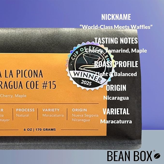 Finca La Picona Nicaragua Cup of Excellence - Roasted by Dapper &amp Wise - Whole Bean Coffee - 2 Pound Bag