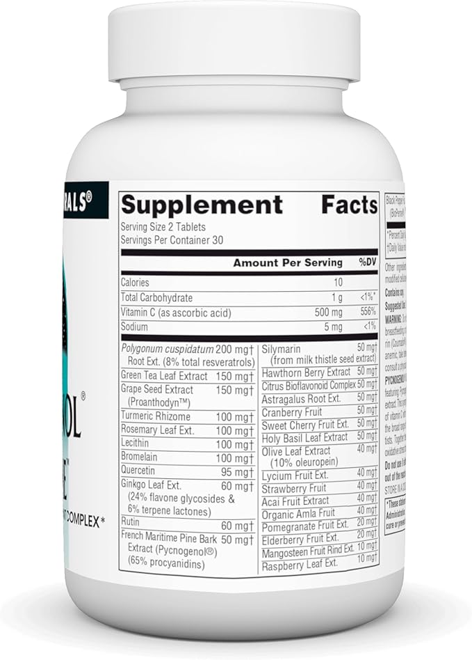 Source Naturals Pycnogenol Supreme Berry &amp Botanical Antioxidant Complex* - 60 Tablets