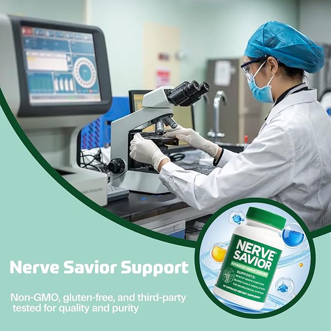 Advanced Nerve Support with B Vitamins &amp Herbal Extracts - 60 Capsules