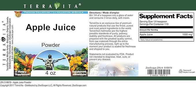 Apple Juice Powder (4 oz ZIN: 518979) - 3 Pack
