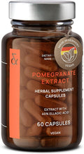CLAV Pomegranate Extract - 1000mg Daily Dose - 40% Ellagic Acid - Vegan Pomegranate Supplement - Heart &amp Joint Support - 60 Capsules - Made in Germany