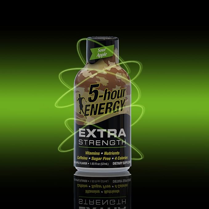 5 Hour Energy Shot Extra Strength Sour Apple- 72 Pack of 2 Ounce Bottles