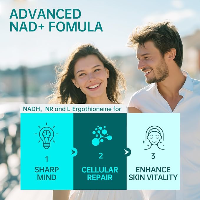NAD+ Supplement for Women with L-Ergothioneine Promotes Cellular Renewal Energy 60 Capsules