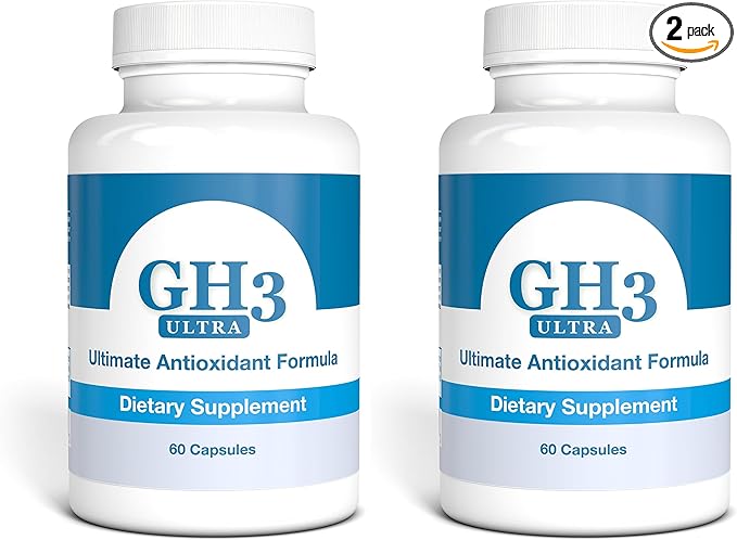 Nattura G-H3 Ultra Ultimate Antioxidant Formula - New Improved Anti-Aging Complex (Ginkgo Biloba R-Alpha Lipoic Acid Coenzyme Q10 Acetyl L-Carnitine Vitamin B6) - 60 Caps (Pack of 2)