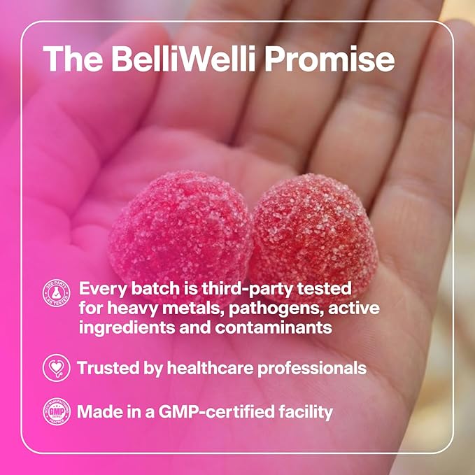 Belli Welli Fiber 4-in-1 Fiber Gummies Supplement with Added Probiotics Collagen and Electrolytes for Regularity and Bloat Relief 120 Count (Cherry Limeade)