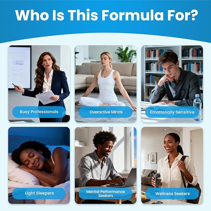 Lithium Orotate 5/10mg L-Theanine 200mg Ashwagandha 300mg - Mood Focus Memory Brain Supplements with Bacopa Monnieri Lion’s Mane Magnesium Zinc D3 B6 Folate B12 - 120 Vegan Capsules 2 Months