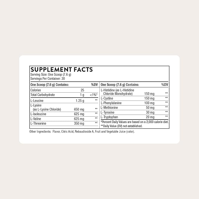 THORNE - Amino Complex - Clinically-Validated EAA and BCAA Powder for Pre or Post-Workout - Promotes Lean Muscle Mass &amp Exercise Recovery* - Berry - NSF Certified for Sport - Dairy-Free - 30 Servi
