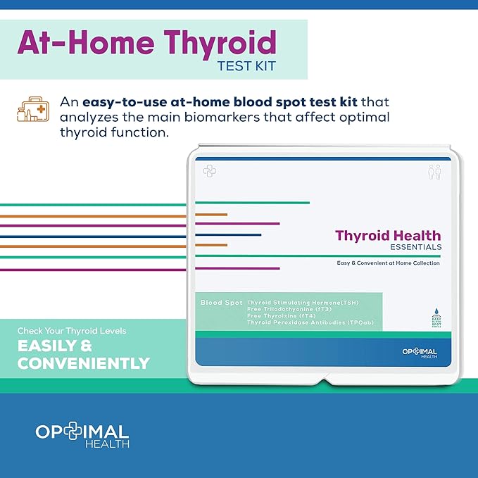 Optimal Thyroid - at Home Thyroid Function Test Kit for Women and Men