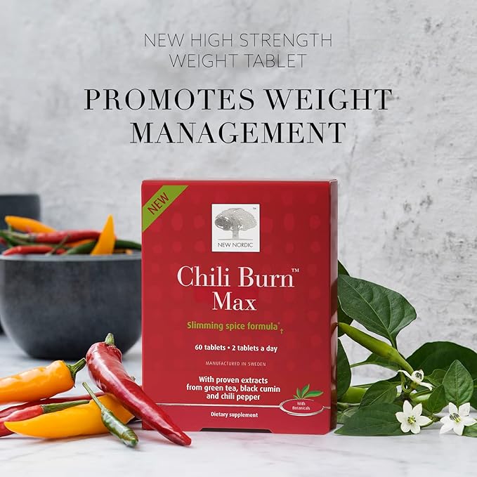 New Nordic Chili Burn Max Natural Slimming &amp Weight Loss Formula Supplement 60 Count (Pack of 1)