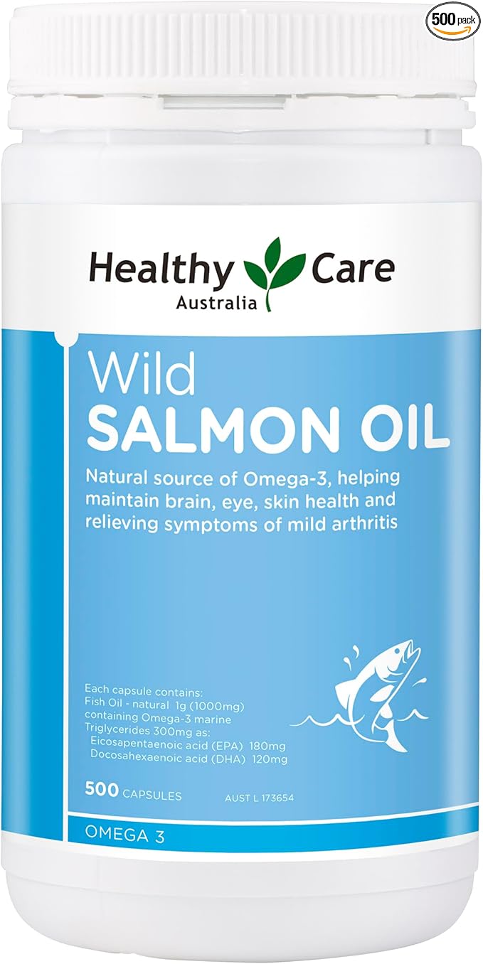 Healthy Care Wild Salmon Oil 1000mg 500 Capsules