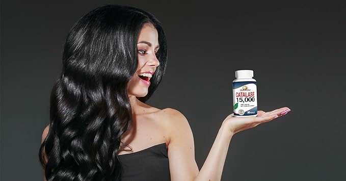 Rise-N-Shine Catalase Supplement 15000 - Powerful Antioxidant Enzyme for Hair Health - Hair Supplements for Strong Hair Support - 30 Day Supply