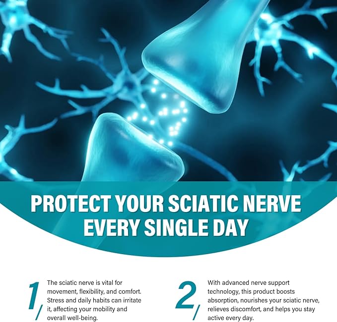 Sciatic Nerve &amp Discomfort Supplement - Nerve Savior for Neuropathy 120 Capsules Featuring Alpha Lipoic Acid 300mg &amp Vitamin B Complex for Targeted Comfort
