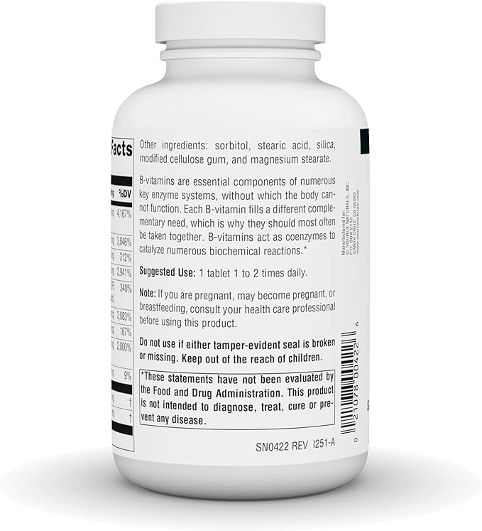 Source Naturals B-50 Complex Supports Energy Production* - 50 mg - 250 Tablets