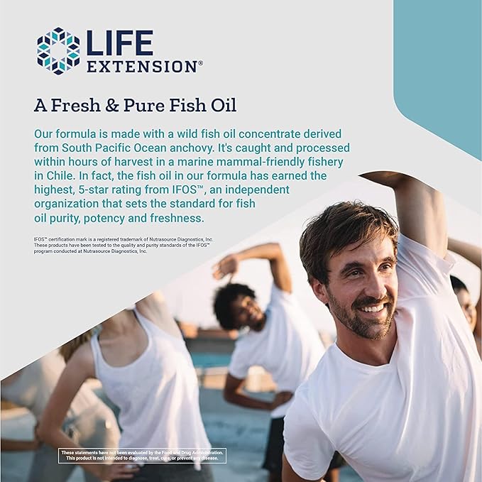 Life Extension Super Omega-3 EPA/DHA Fish Oil Sesame Lignans &amp Olive Extract – Heart Brain Inflammation Health Support Gluten-Free Easy to Swallow Non-GMO 240 Softgels (Pack of 2)