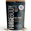 FORGEBODY® Beef Organ Complex Capsules [1 Month] - 100% Grass Fed Beef Organ Supplement with Blend of Liver Heart Bone Marrow Pancreas &amp Testicles - Supports Body Health &amp Brain Function (N