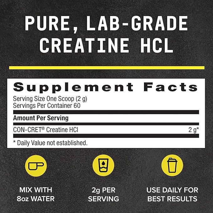 BEYOND RAW Creatine HCl Powder Science Backed Lab Grade Creatine for Women &amp Men Muscle Strength Energy Production Athletic Performance Cognitive Support Cellular Hydration 60 Servings