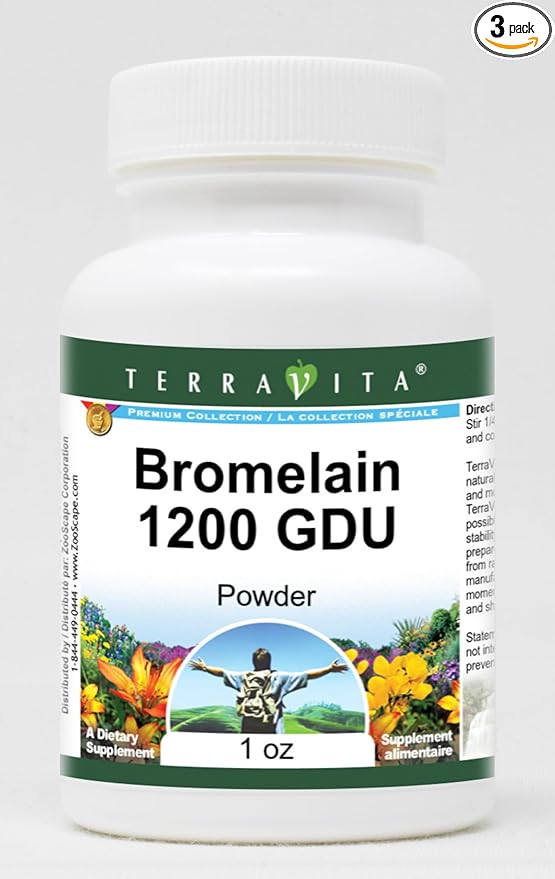 Bromelain 1200 GDU Powder (1 oz ZIN: 519379) - 3 Pack