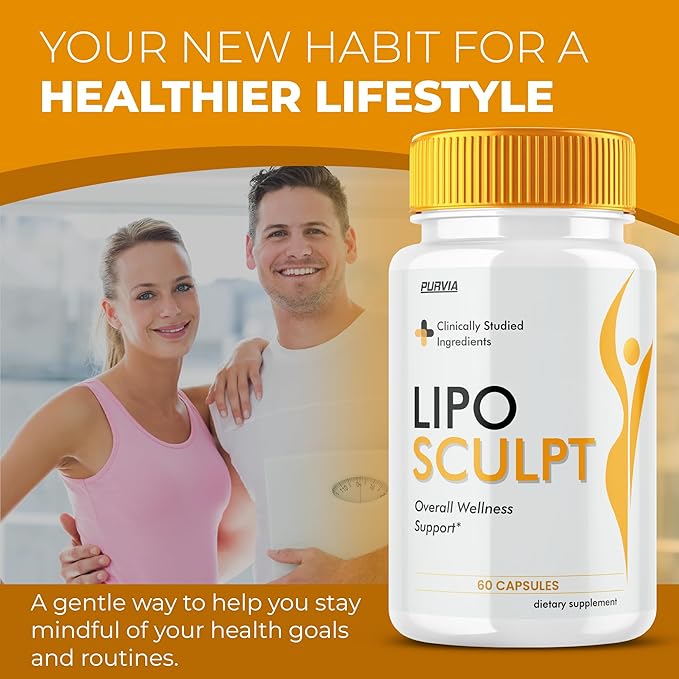 (5 Pack) Lipo Sculpt Capsules LipoSculpt Pills Advanced Loss Support Supplements Capsulas Premium Health Wellness Formula Natural Ingredients for Healthy Digestion Maximum Energy Pastillas (300 ct)