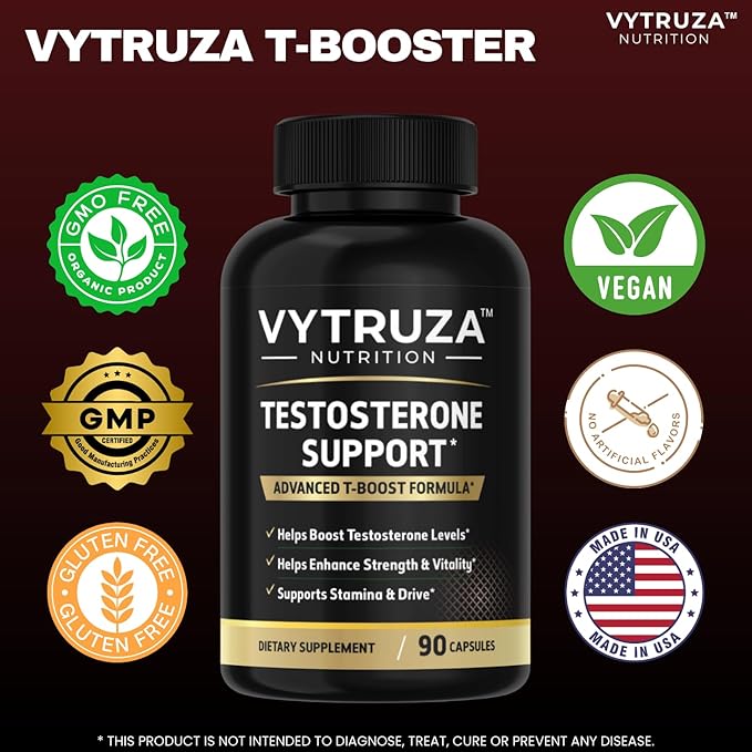 Nutrition Advanced T-Boost Formula Test Support Capsules Premium Ingredients Energy Strength Support Supplement for Men 90 Capsules