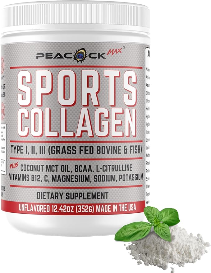 Sports Collagen + Reds &amp Greens Powder 12.42oz Bundle - Prebiotics Probiotics Antioxidants BCAA Magnesium Electrolytes Gut Health &amp Immunity