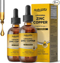 Liposomal Zinc Copper Liquid Drops 50mg Zinc Picolinate with Copper Selenium Vitamin C&ampD3 for Immune &amp Thyroid Support Fast-Absorbing Mineral Supplements for Men &amp Women Blueberry 4