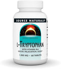 Source Naturals L-Tryptophan with Vitamin B-6 - Support Mood Relaxation and Sleep - 1000mg - 60 Tablets