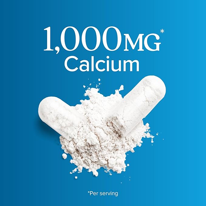 Calcium Citrate 1000mg | Healthy Bone &amp Teeth Support | High Absorption Cal Citrate | Gentle on Digestion | Vegan &amp Non-GMO | 3 Month Supply | Calcium Supplements for Women &amp Men | 365 Cap