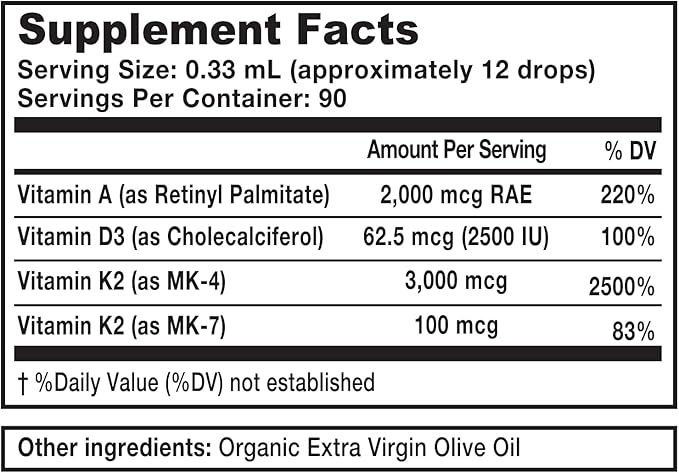 Dr. Westin Childs Thyro ADK - Thyroid Hormone Sensitivity Formula with Vitamin A D K2 (as MK4) in Organic Extra Virgin Olive Oil Base 90 Servings
