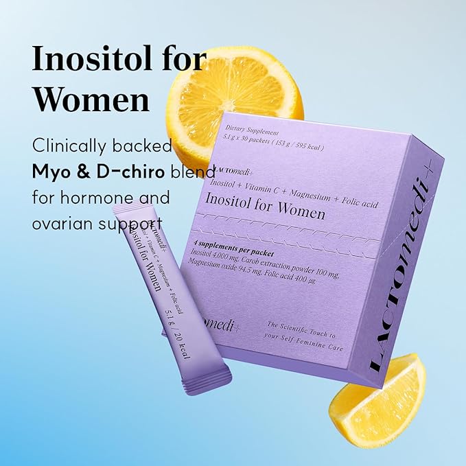 LACTOMEDI Inositol Supplement for Women | Myo-Inositol 4000mg + D-Chiro-Inositol 100mg | 40:1 Ratio | Daily Women’s Wellness Support | 30 Day Supply