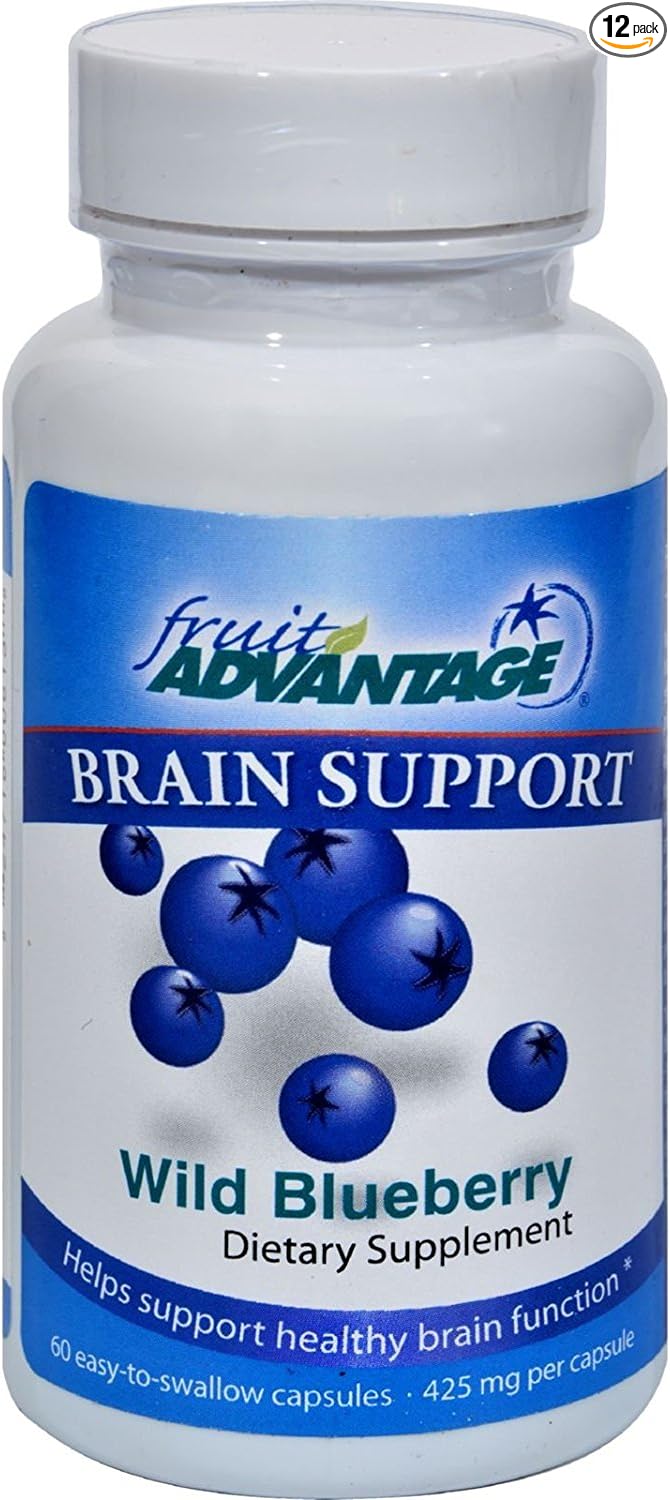 Wild Blueberry Dietary Supplement (Case of 12) : 60 Vegetarian Capsules 425 mg