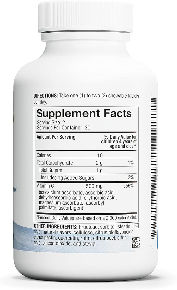 4Life Life C - 7 Active Forms of Vitamin C for Immune Support Nutrient Absorption and Benefits - Citrus Flavor - 60 Chewable Tablets