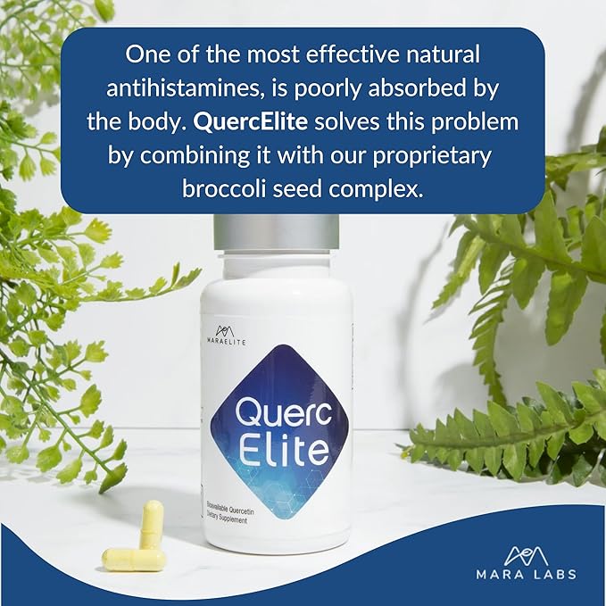 Mara Labs QuercElite Bioavailable Quercetin | 350 mg Quercetin and 250 mg Broccoli Seed Complex | 30 Vegan Capsules